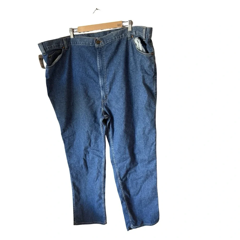 Vintage Levi's Flex Blue tab mens denim‎ jeans size 54x32 USA made